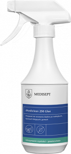 <b>Mediclean 250 Glue 500ml.</b> Preparat do usuwania śladów po naklejkach.