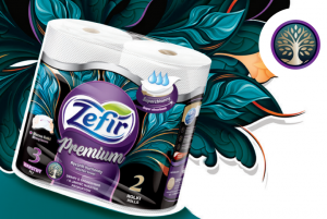 <b>Zefir Premium 3W.</b> Ręcznik papierowy celulozowy 3-warstwowy.