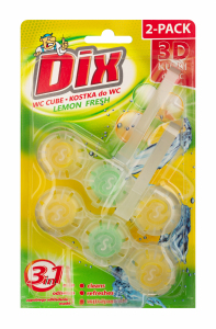 <b>DIX kostka 3D do WC</b> - Lemon fresh 2*40g