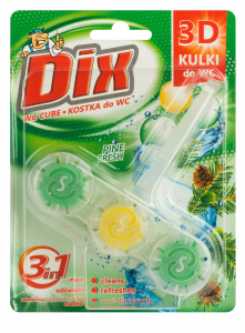 <b>DIX kostka 3D do WC</b> - Pine fresh 40g