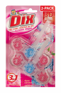 <b>DIX kostka 3D do WC</b> - Flower fresh 2*40g