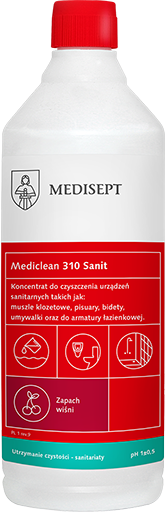 <b>Mediclean 310 Sanit Wiśnia 1l.</b> Preparat do mycia.