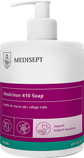 <b>Mediclean 410 Soap 500ml.</b> Mydło do mycia rąk i ciała.