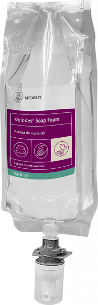 <b>Velodes Soap Foam White flowers 1l.</b> Pianka do mycia rąk.