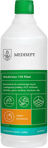 <b>Mediclean 110 Floor Pomarańcza 1l.</b> Preparat do bieżącego mycia podłóg.