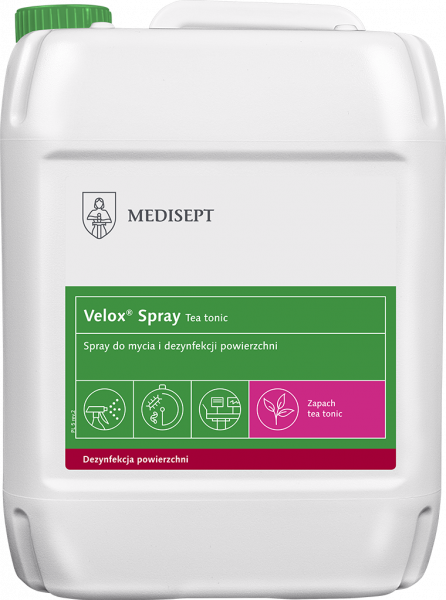 <b>Velox Spray Tea tonic 5l. </b>Spray do mycia i dezynfekcji powierzchni.