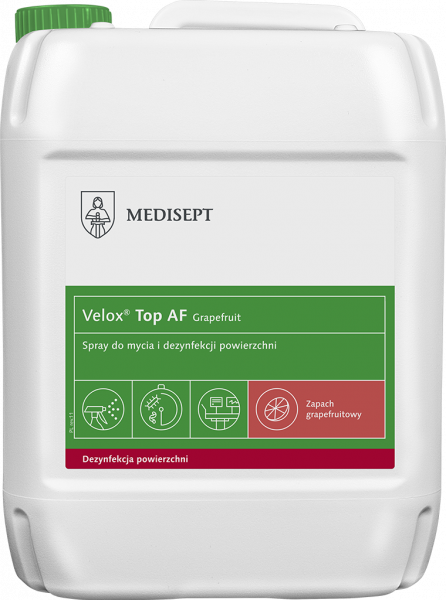 <b>Velox® Top AF Grapefruit 5l.</b> Spray do szybkiej dezynfekcji.