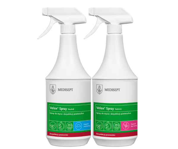 <b>Velox Spray Neutral + Tea Tonic </b>Spray do mycia i dezynfekcji powierzchni.
