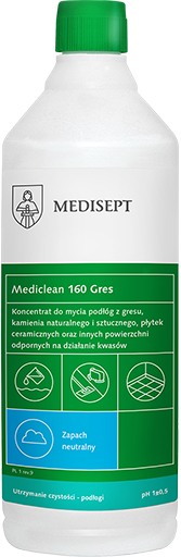 <b>Mediclean 160 Gres 1l. </b>Koncentrat do doczyszczania i usuwania soli.