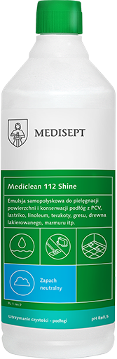 <b>Mediclean 112 Shine 1l.</b> Preparat do pielęgnacji i nabłyszczania.