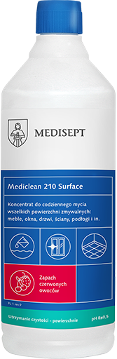<b>Mediclean 210 Surface Czerwone owoce 1l.</b> Preparat do mycia powierzchni.