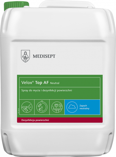 <b>Velox® Top AF Neutral 5l.</b> Spray do szybkiej dezynfekcji.