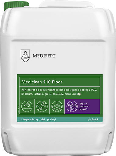 <b>Mediclean 110 Floor Owoce leśne 5l.</b> Preparat do bieżacego mycia podłóg.
