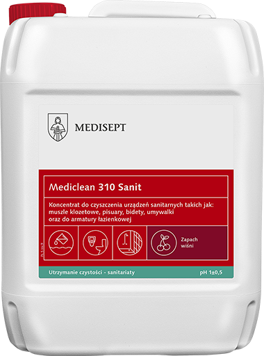 <b>Mediclean 310 Sanit Wiśnia 5l.</b> Preparat do mycia.