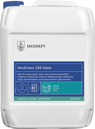 <b>Mediclean 220 Glass 5l.</b> Preparat do mycia szyb.