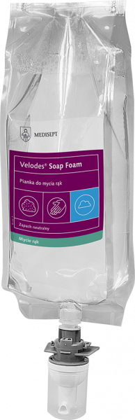 <b>Velodes Soap Foam Neutral 1l.</b>  Pianka do mycia rąk w systemie zamkniętym.